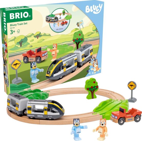 Brio World Bluey és Bingo Vasútkészlet Vonattal - Kék