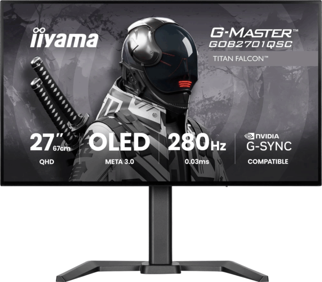 iiyama 27" G-Master GOB2701QSC-B1 16:9 QHD OLED Gaming Monitor - Fekete