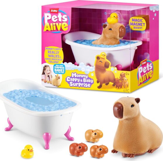 ZURU Pets Alive Mama Kapibara És Baba Meglepetés Plüssfigura 30 Cm