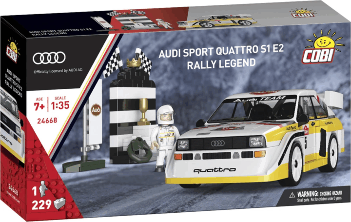 COBI 24668 Audi Sport Quattro S1 E2 Rally Legend 1985 229 Darabos Építőjáték COBI 24668 Audi Sport Quattro S1 E2 Rally Legend 1985 229 Darabos Építőjáték
