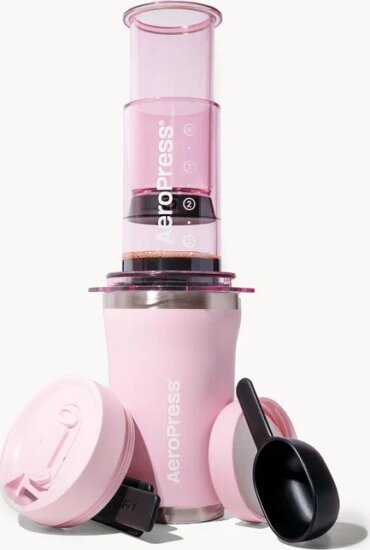 Aeropress Go Plus Hordozható Kávéfőző - Rózsaszín