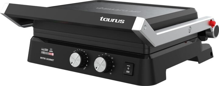 Taurus Bistro Gourmet 2 az 1-ben Elektromos Asztali Grillsütő 2600 Watt - Fekete / Inox