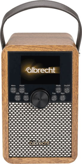 Albrecht DR 710 Bluetooth hordozható FM / DAB+ Zsebrádió - Barna