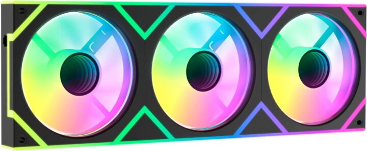 Ocypus Gamma F36 Reverse ARGB PWM 360mm Rendszerhűtő ventilátor 3db - Fekete