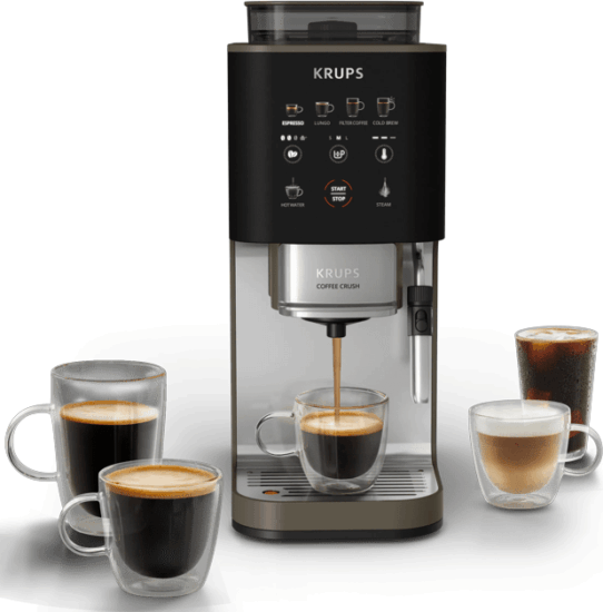 Krups SA 403 B Coffee Crush Experience Automata Kávéfőző 1760 Watt - Sötétszürke Krups SA 403 B Coffee Crush Experience Automata Kávéfőző 1760 Watt - Sötétszürke