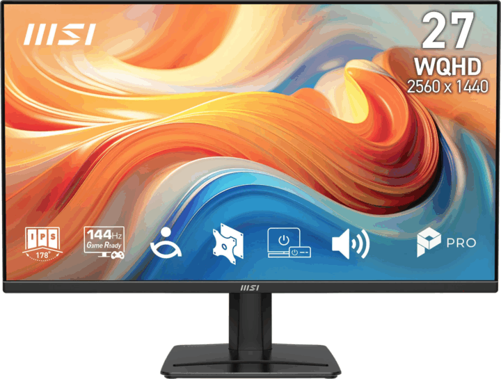 MSI 27" PRO MP275QDE E14 16:9 WQHD IPS LED Monitor - Fekete