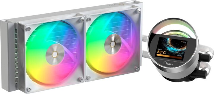 Ocypus Sigma L24 ARGB 240mm All In One Univerzális CPU Vízhűtés - Fehér