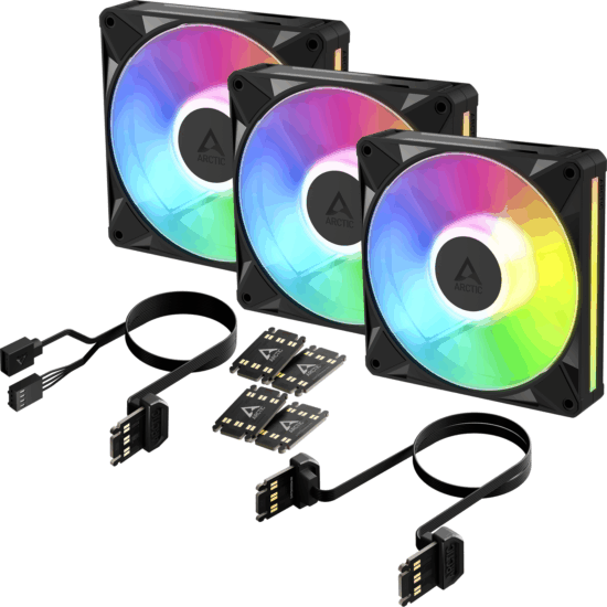 ARCTIC BioniX P14 A-RGB 140mm PWM Rendszerhűtő ventilátor 3db - Fekete ARCTIC BioniX P14 A-RGB 140mm PWM Rendszerhűtő ventilátor 3db - Fekete
