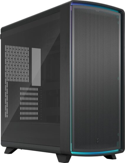 Fractal Design Summit Ambience Blackout TG Light Tint Midi Torony Számítógépház + 3db 140mm ventilátor - Fekete