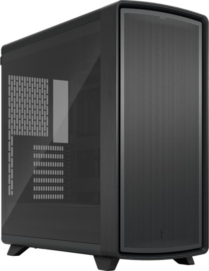 Fractal Design Summit Blackout TG Light Tint Midi Torony Számítógépház + 3db 140mm ventilátor - Fekete