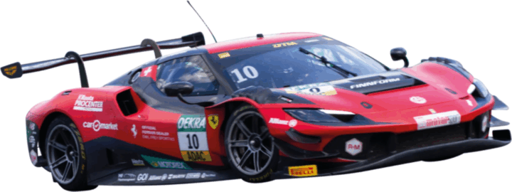 Carrera Digital 132 Ferrari 296 GT3 Emil Frey Racing No.10 DTM Versenyautó 1:32 - Piros