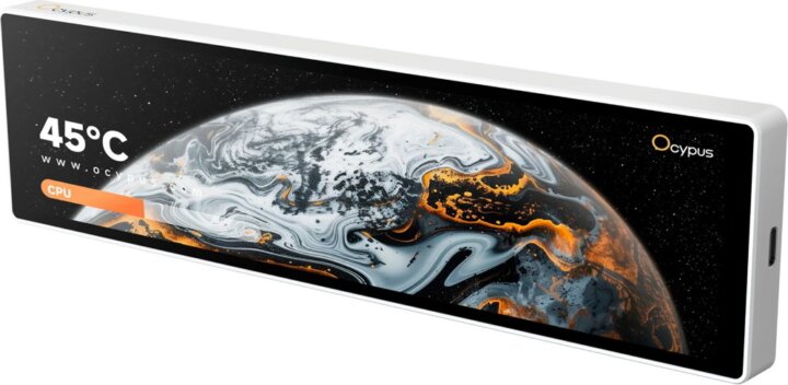 Ocypus 9,16" Sigma ES916 IPS LCD Számítógépházba Építhető Monitor - Fehér