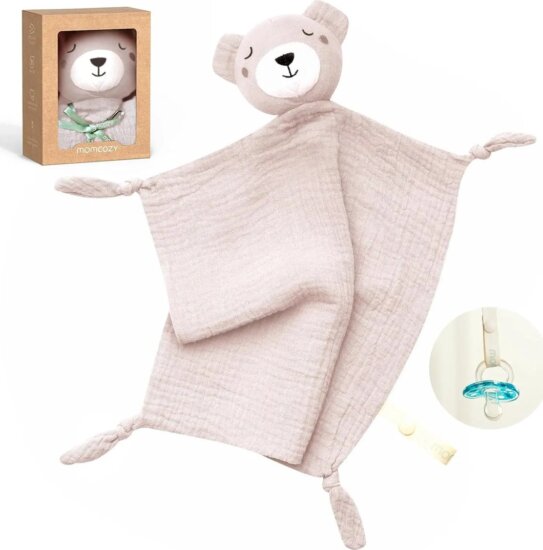 Momcozy SU001-PK70000N46101-A Pamut Szundikendő 28 × 28 × 8 cm - Rózsaszín Maci Momcozy SU001-PK70000N46101-A Pamut Szundikendő 28 × 28 × 8 cm - Rózsaszín Maci