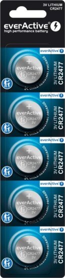 EverActive CR2477 Lítium Gombelem 3.0V (5db / csomag)