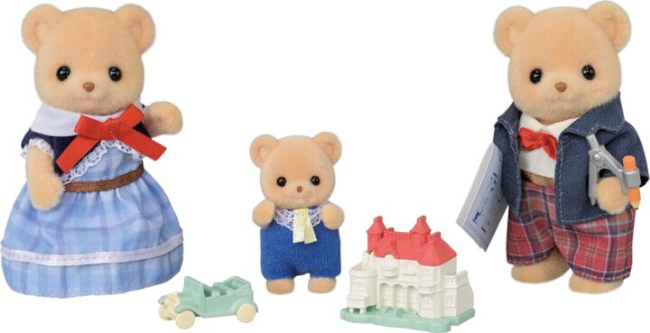 Epoch Sylvanian Families Biscuit Medve Család Figura 8cm