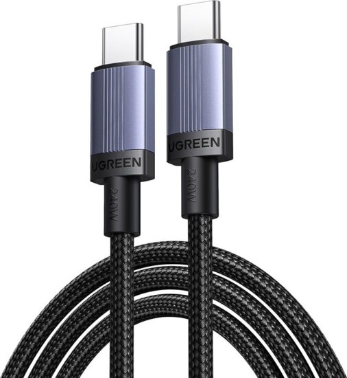 Ugreen L528 USB-C apa - USB-C apa Adat és töltőkábel 240W 3m - Fekete/Szürke