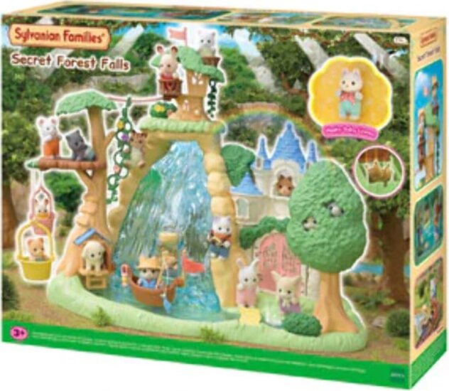 Epoch 5761 Sylvanian Families Erdei Vízesés Faház 20+ Kiegészítővel