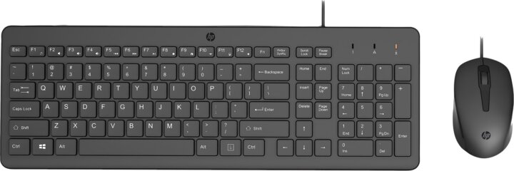 HP 150 Vezetékes Billentyűzet + Egér DE - Fekete