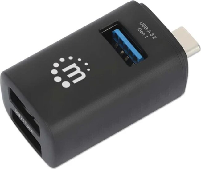Manhattan 180993 3-port USB-C Mini HUB (1x USB 3.0 + 2x USB 2.0)