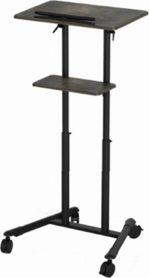 Gembird TVS-DESK-01-BK Állítható Álló Gurulós Irodai Asztal - Fekete Gembird TVS-DESK-01-BK Állítható Álló Gurulós Irodai Asztal - Fekete