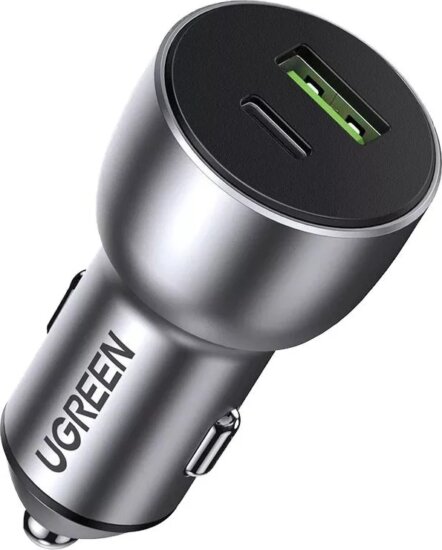 Ugreen CD213 USB-C (PD) + USB-A Autós gyorstöltő 36W - Szürke Ugreen CD213 USB-C (PD) + USB-A Autós gyorstöltő 36W - Szürke