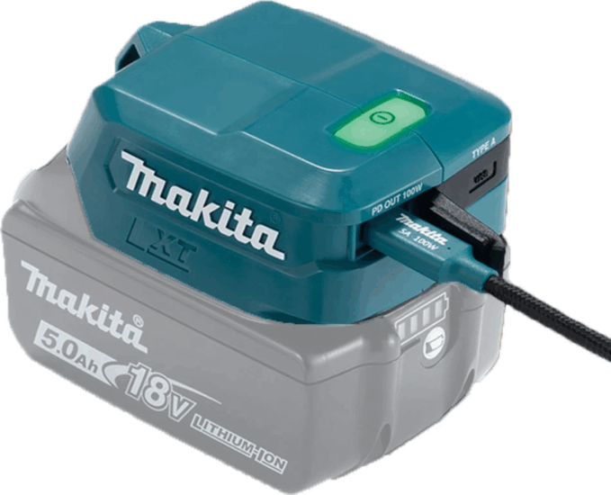 Makita ADP15 USB Adapter 14,4 V / 18V LXT lítium-ion Akkumulátorhoz Makita ADP15 USB Adapter 14,4 V / 18V LXT lítium-ion Akkumulátorhoz