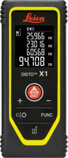 Leica Disto X1 Lézeres távolságmérő NFC / Bluetooth - 100 m Leica Disto X1 Lézeres távolságmérő NFC / Bluetooth - 100 m