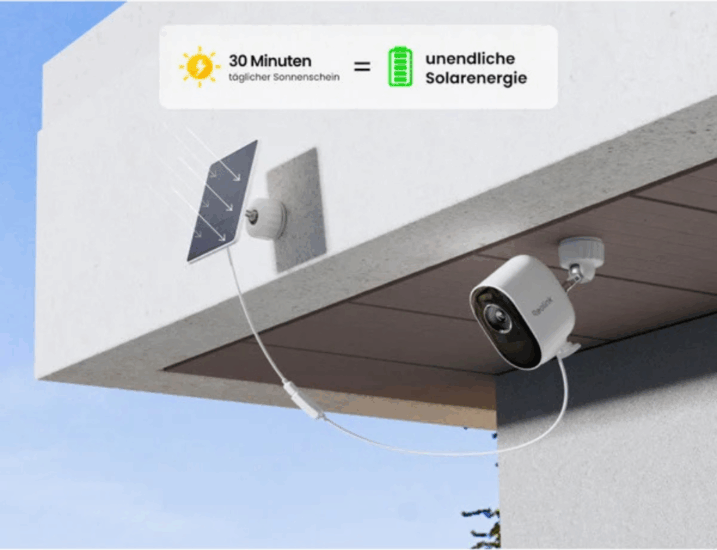Reolink Argus Series B330 Lite Smart Wifi 5MP 3K Ultra HD napelemes Okos Kamera - Fehér