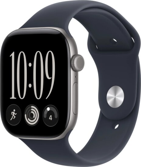 Apple Watch Series 12 Okosóra 46mm M/L Tengerészkék Sport szíjjal - Szürke Apple Watch Series 12 Okosóra 46mm M/L Tengerészkék Sport szíjjal - Szürke