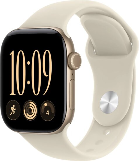 Apple Watch Series 12 Okosóra 42mm S/M Homokszínű Sport szíjjal - Arany Apple Watch Series 12 Okosóra 42mm S/M Homokszínű Sport szíjjal - Arany