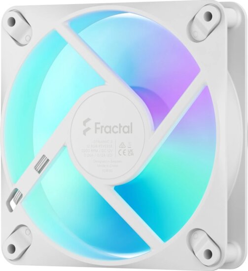 Fractal Design Dynamic 3 120 RGB Reverse 120mm RGB Rendszerhűtő ventilátor - Fehér