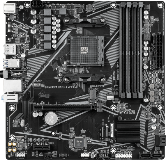 GigaByte A520M DS3H WIFI6E (rev 1.2) DDR4 AMD AM4 mATX Alaplap GigaByte A520M DS3H WIFI6E (rev 1.2) DDR4 AMD AM4 mATX Alaplap