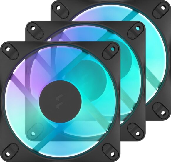 Fractal Design Dynamic X2 GP-12 PWM RGB 120mm Rendszerhűtő Ventilátor 3db - Fekete