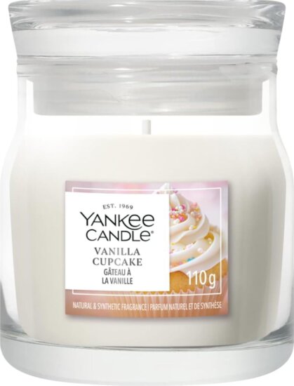 Yankee Candle Vanília Cupcake Illatgyertya 110g - Fehér