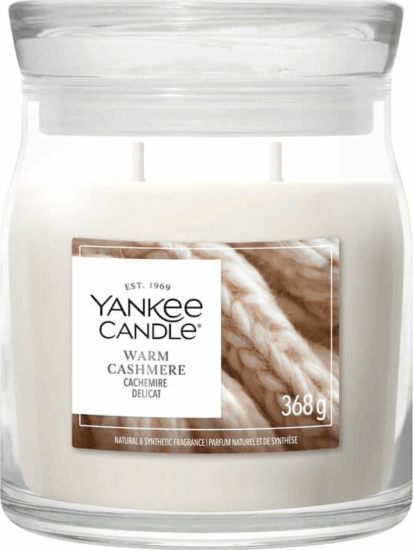 Yankee Candle Warm Cashmere - Meleg Kasmír Illatgyertya 368g - Krém