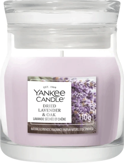 Yankee Candle Szárított Levendula És Tölgy Illatgyertya 110g - Lila Yankee Candle Szárított Levendula És Tölgy Illatgyertya 110g - Lila