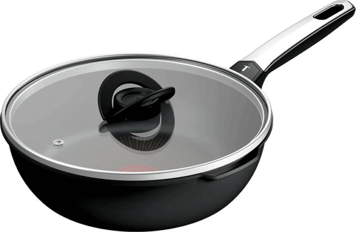 Tefal G3208402 Excellence Wok serpenyő Üveg fedéllel 24cm - Fekete