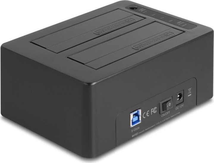 DeLock 64183 HDD / SSD Dokkoló és klónozó állomás (USB-A 3.2 Gen 1 - 2x SATA) DeLock 64183 HDD / SSD Dokkoló és klónozó állomás (USB-A 3.2 Gen 1 - 2x SATA)