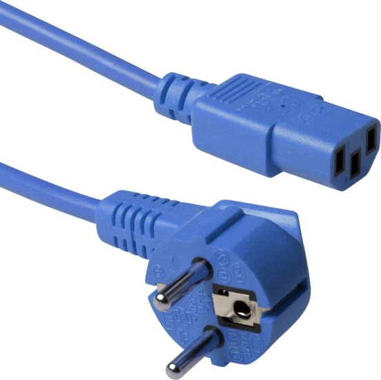 ACT AK5135 230V CEE 7/7 - C13 IEC Hálózati Tápkábel 3m - Kék ACT AK5135 230V CEE 7/7 - C13 IEC Hálózati Tápkábel 3m - Kék