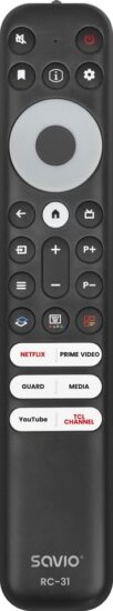 Savio RC-31 Univerzális TCL Smart TV Távirányító - Fekete