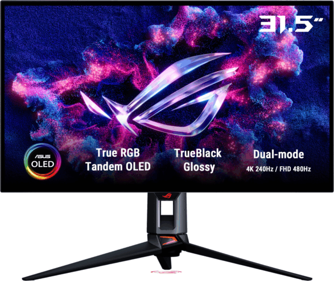 ASUS 31.5" ROG Swift PG32UCWM 16:9 4K UltraHD QD-OLED Gaming Monitor - Fekete