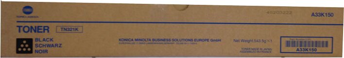 Konica Minolta TN321K Eredeti Toner Fekete (A33K150)