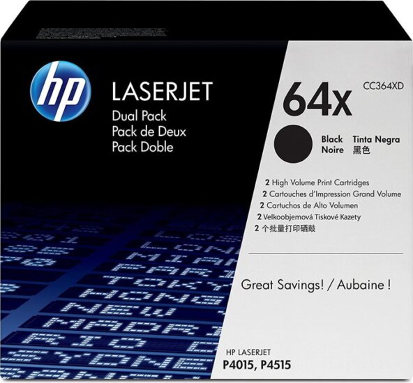 HP CC364XD Eredeti Toner Fekete (2db)
