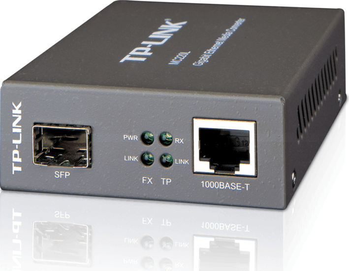 TP-Link MC220L 1000Mbps optikai (UTP-SC) média konverter