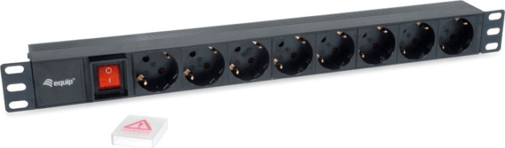 Equip 333283 19" PDU, 8 csatlakozó, 1U, kapcsoló