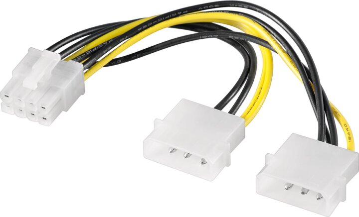 Goobay 93241 4pin (Molex) -> PCI-Express 8pin átalakító Goobay 93241 4pin (Molex) -> PCI-Express 8pin átalakító