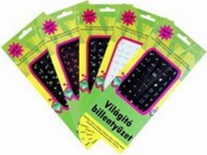 Világító angol betűkészlet - fekete alapon neonzöld