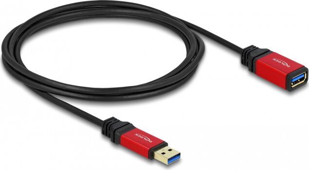 Delock USB 3.0-A apa / anya hosszabbító prémium kábel, 2 m Delock USB 3.0-A apa / anya hosszabbító prémium kábel, 2 m
