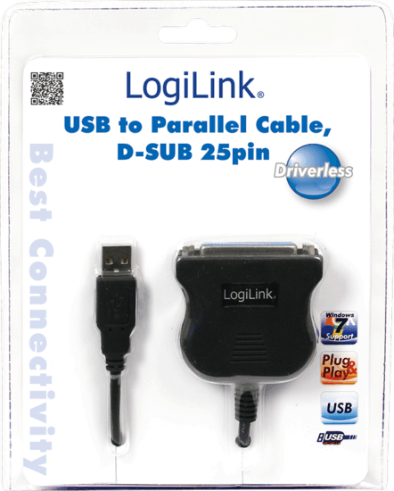 Logilink USB -> Parallel (DSUB 25) Adapter 1.5m Logilink USB -> Parallel (DSUB 25) Adapter 1.5m
