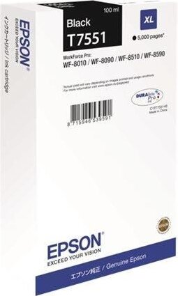 Epson T7551 Eredeti Tintapatron Fekete